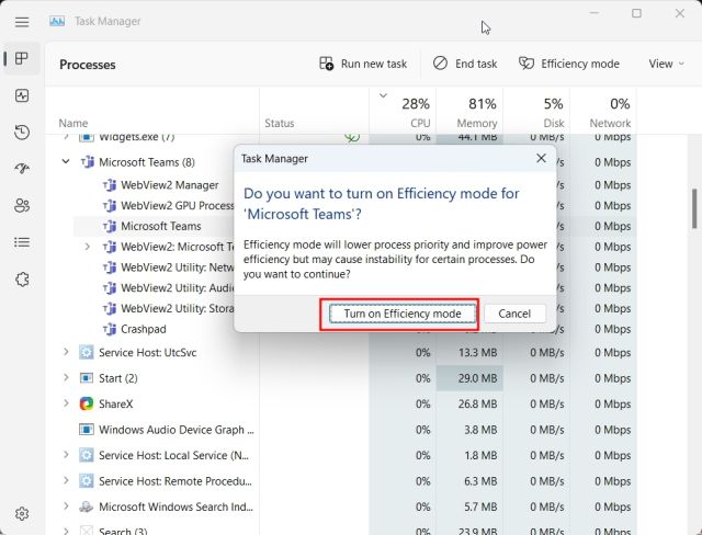 Comment utiliser le mode efficacité dans Windows 11