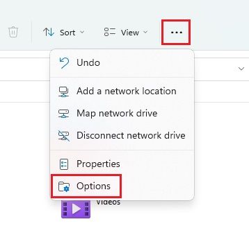 Show File Extensions in Windows 11 From File Explorer Options