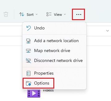 Show File Extensions in Windows 11 From File Explorer Options