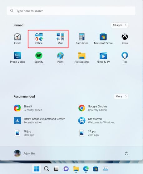 Rename the App Folder in Start Menu