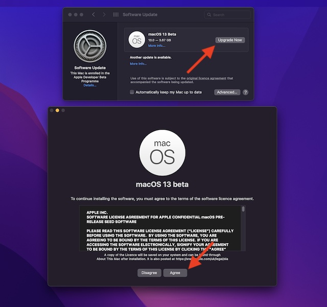 Accepter d'installer la version bêta de macOS Ventura sur Mac