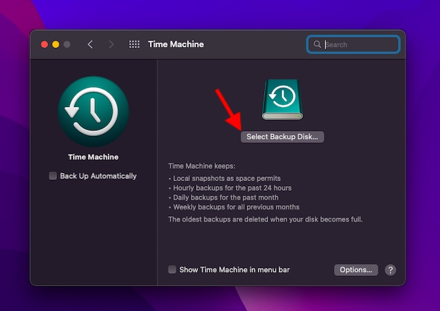 Back up your Mac with Time Machine 