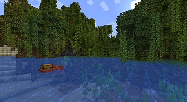 Minecraft seed: Mangrove swamp, jungle and mutated savanna close