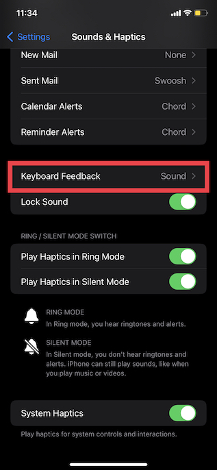 Como ativar ou desativar a vibração do teclado no iPhone (2022) 1 Comentários do teclado no iOS