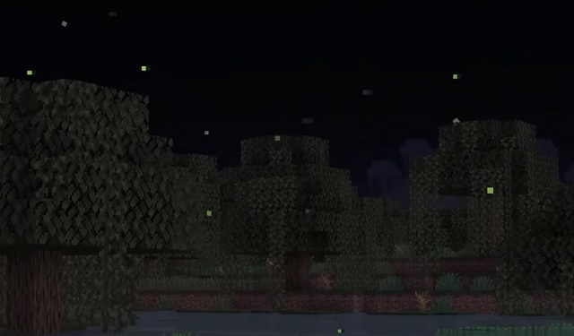 Fireflies in Minecraft