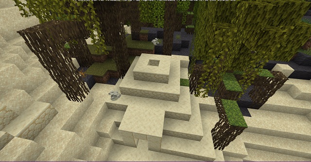 Minecraft seed: Mangrove swamp, jungle and mutated savanna close