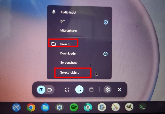 Screenshot on Chromebook with Screen Capture