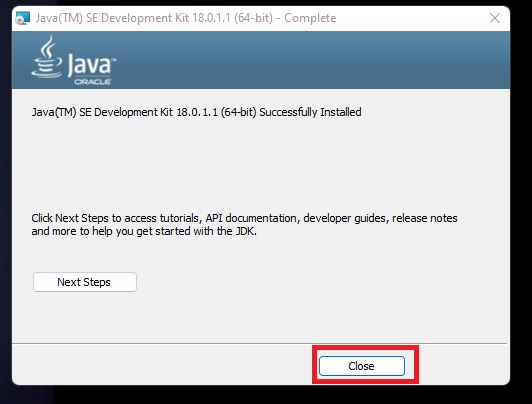 Java instalado en Windows