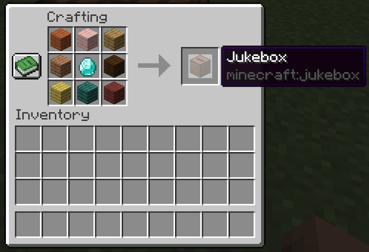 Jukebox crafting recipe