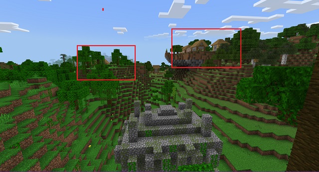 Jungle Temple Next to an Almost Jungle Village