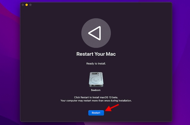 Restart your Mac