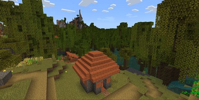 Minecraft seed: Mangrove swamp, jungle and mutated savanna close