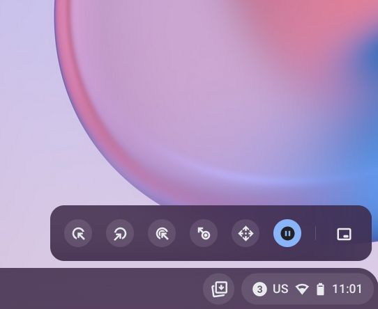 auto clicker menu in chromeos