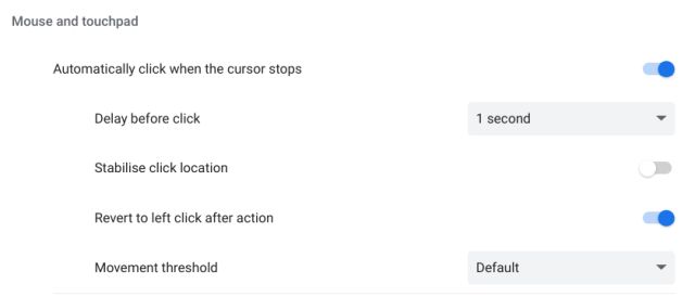 customize auto clicker settings on a chromebook