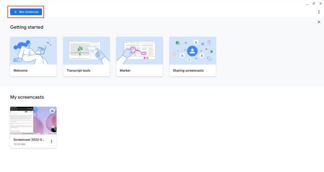 Nehmen Sie Den Bildschirm Auf Ihrem Chromebook Mit Screencast Auf