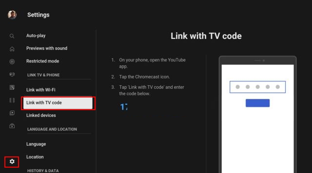 Control YouTube on Android TV from your smartphone with the TV code