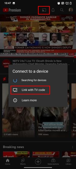 Steuern Sie Youtube Auf Android Tv Von Ihrem Smartphone Mit Tv-Code