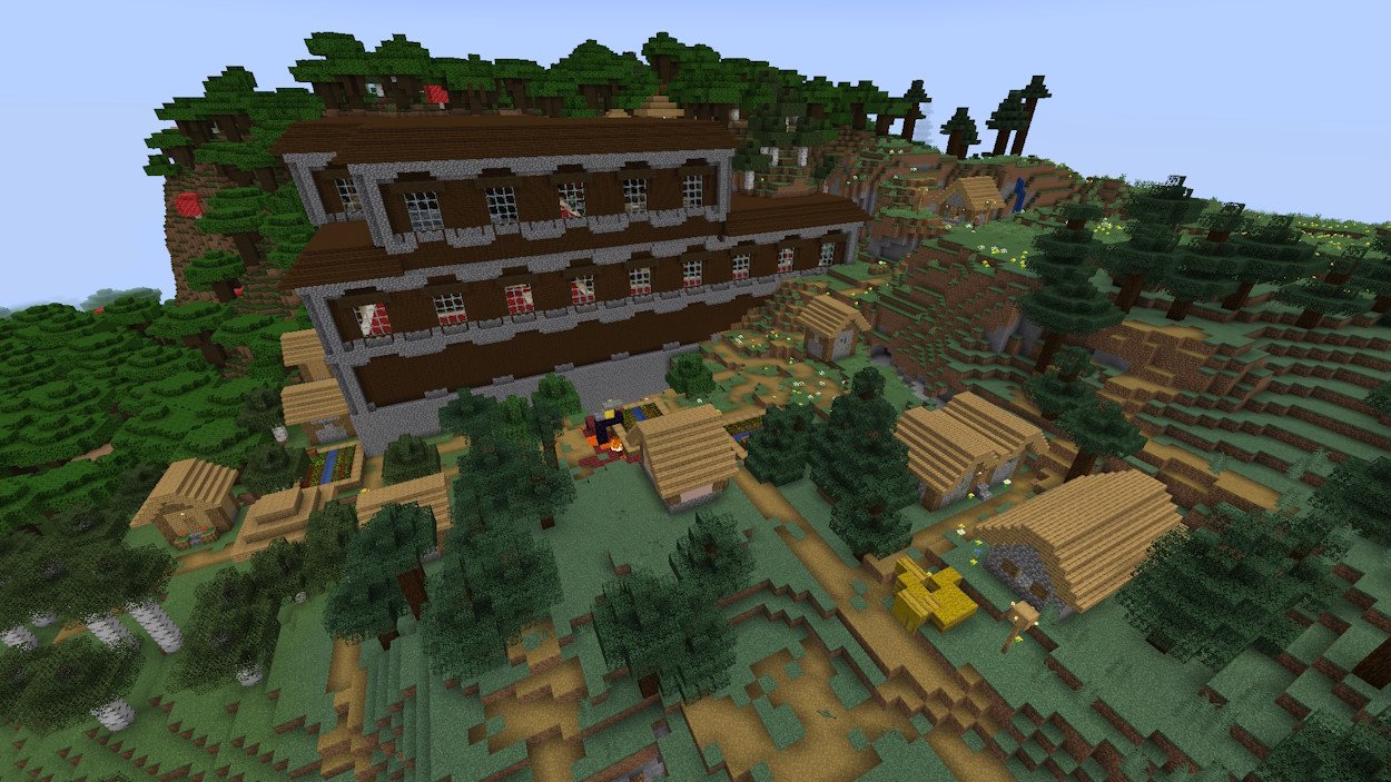 Die 12 Besten Minecraft-Speedrun-Samen (2024) 2 Waldvilla Und Ein Zerstörtes Netherportal Neben Einem Dorf