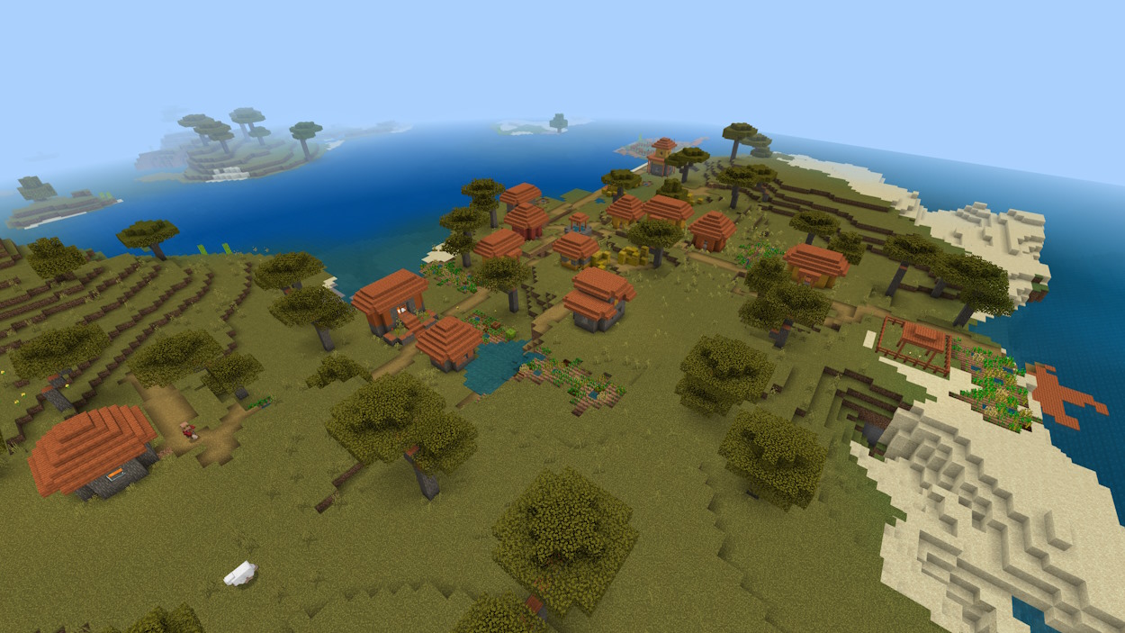 Die 12 Besten Minecraft-Speedrun-Samen (2024) 7 Dorf Auf Einer Insel