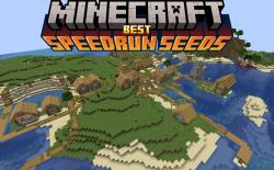Village with a ruined nether portal nearby as one of the best Minecraft speedrun seeds