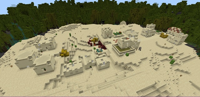 Minecraft seed: Mangrove swamp, jungle and mutated savanna close