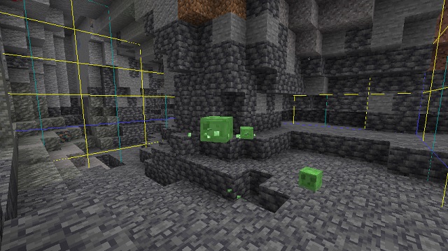 Underground slimes with chunk borders - Make a Slime Farm in Minecraft