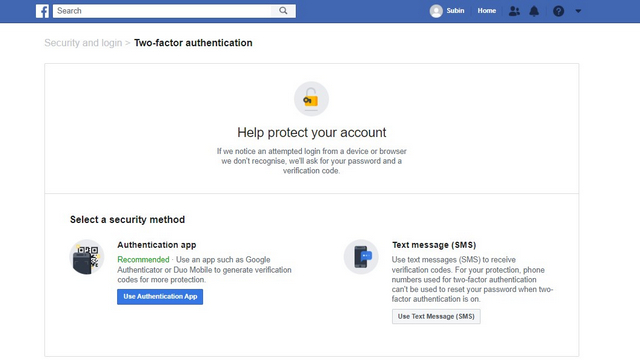 How to Recover Your Facebook Account with Authentication App 