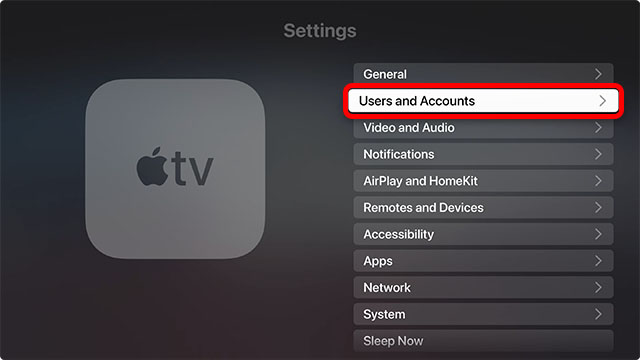 apple tv users and accounts