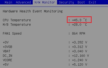 legacy bios cpu temp