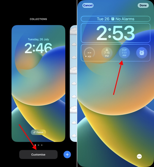 change widgets on ios 16 lock screen in iphone