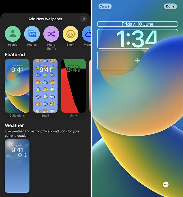 choose wallpaper for lock screen ios 16