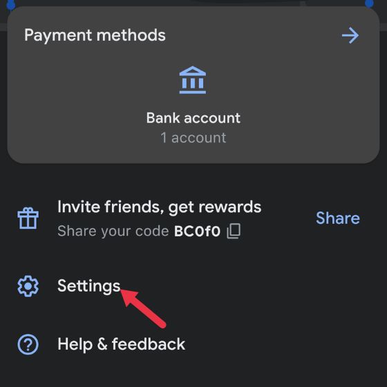 google pay app settings