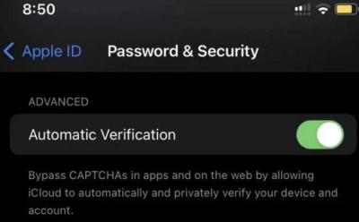 ios 16 automatic verification