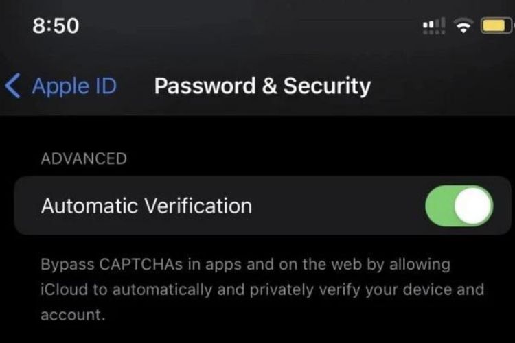 ios 16 automatic verification