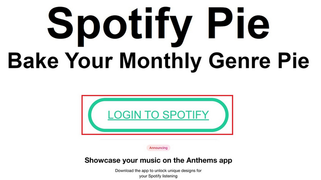 log in to spotify pie