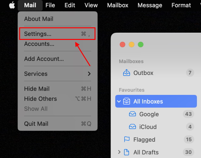 mail settings on mac