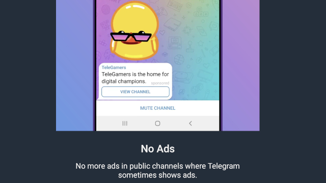no sponsored ads telegram