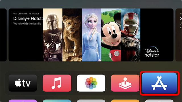 open the App Store on Apple TV