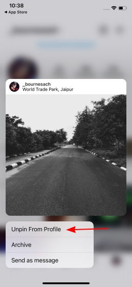 Como fixar fotos e vídeos no seu perfil do Instagram (2022) 7 desafixar postagem do perfil