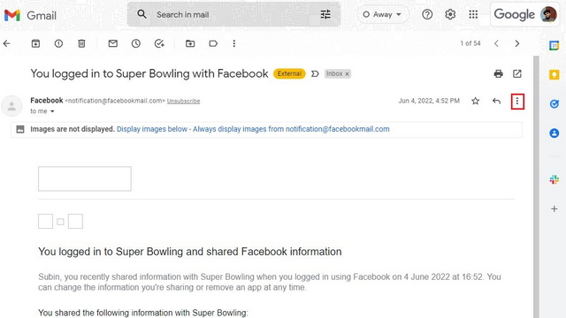 view email options
