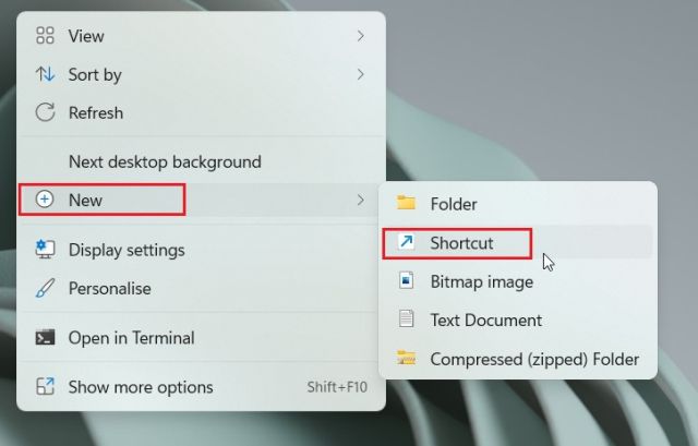 Create Task Manager Shortcut on Windows 11 Desktop