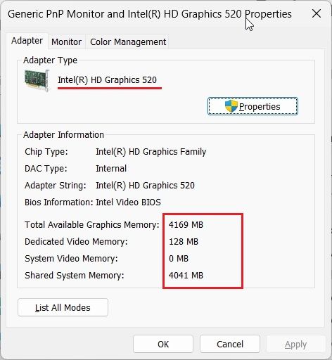 Check your graphics card in Windows 11 from Windows Settings
