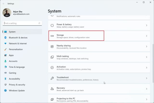 2. Format a Hard Drive or SSD in Windows 11 From Settings