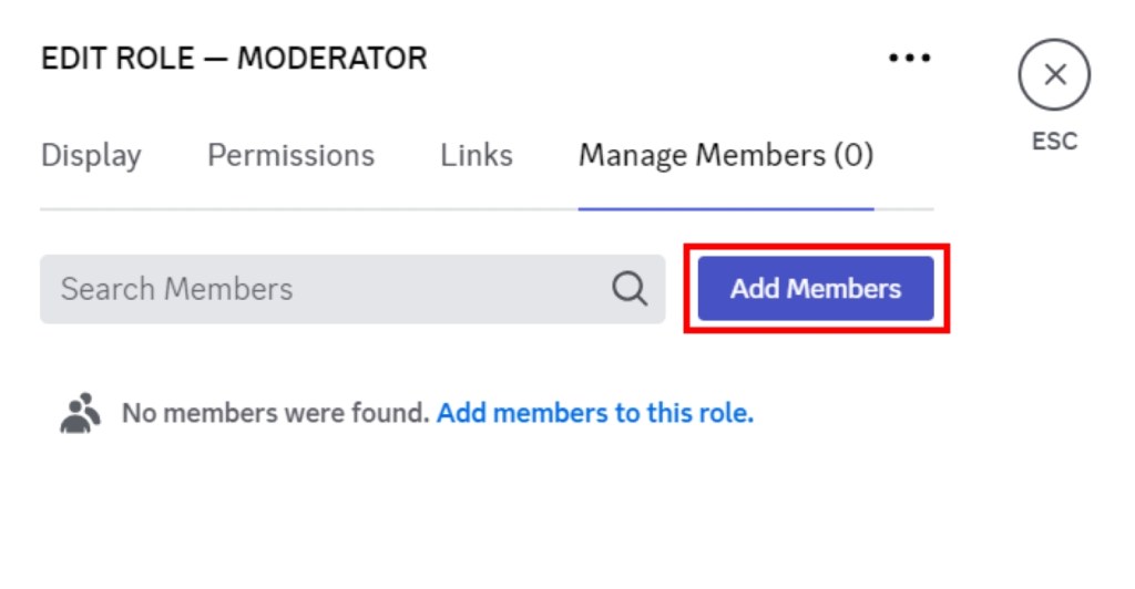 Add Member to the Role