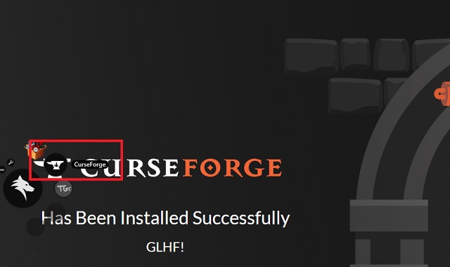 A Curseforge sikeresen telepítve