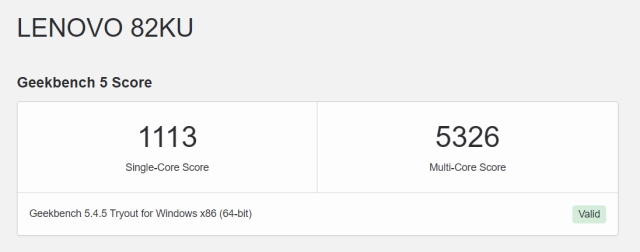 Geekbench 5