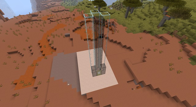 Glass tower in Minecraft