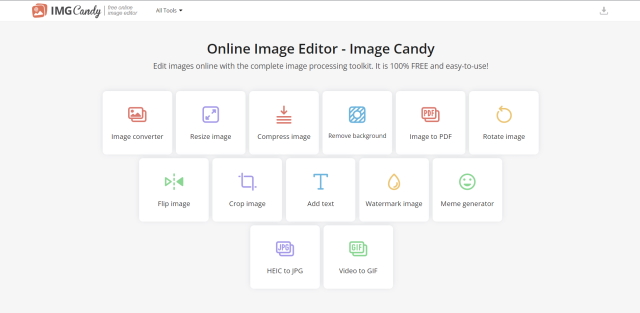 Image Candy Landing Page 