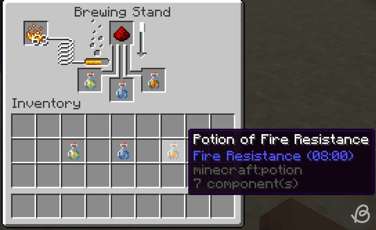 Extending potions using redstone dust