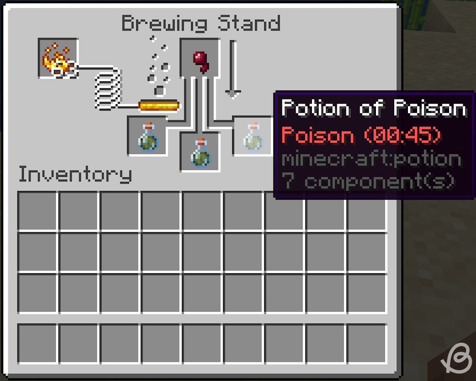 Potion of poison and its ingredient in Minecraft